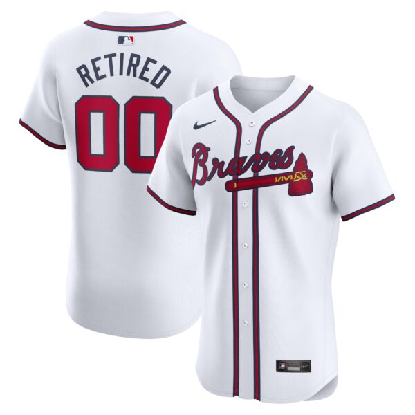 Atlanta Braves Nike Home Elite PickAPlayer Retired Roster Jersey  White