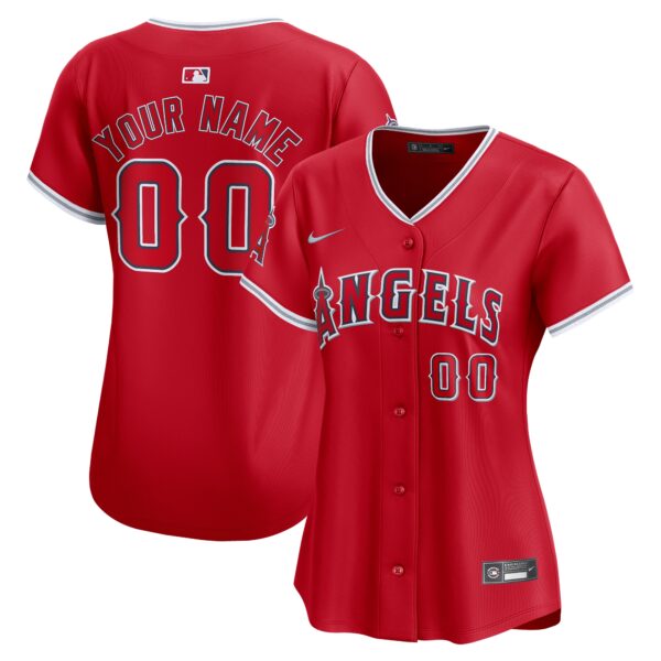 Los Angeles Angels Nike Women's  Alternate Limited Custom Jerseynbsp– Red