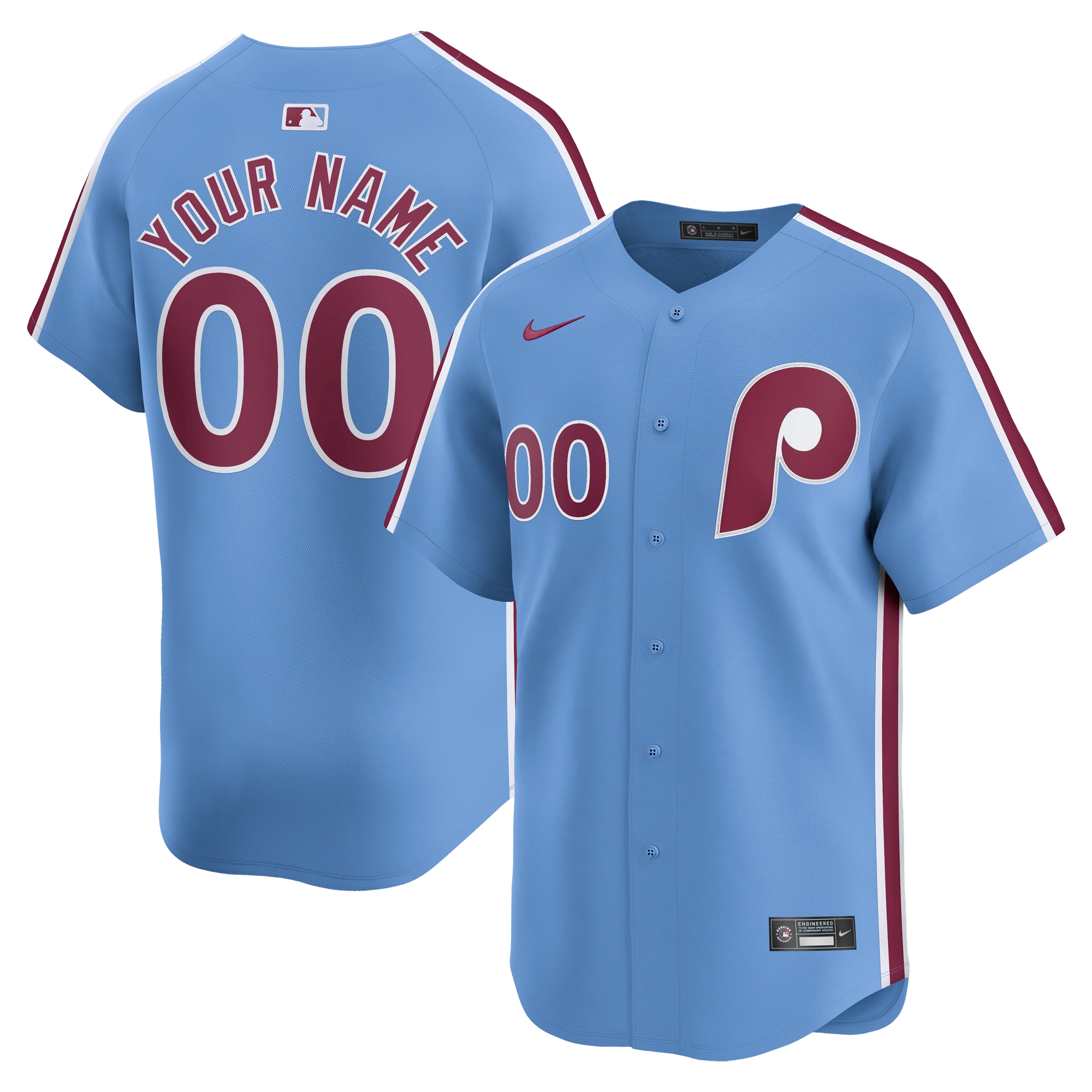 Philadelphia Phillies Nike  Alternate Limited Custom Jerseynbsp– Light Blue