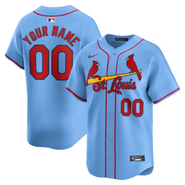St. Louis Cardinals Nike  Alternate Limited Custom Jerseynbsp Light Blue