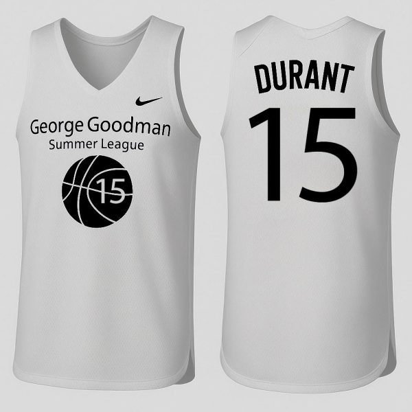 Durant #15 Light Grey Summer League Basketball Jersey