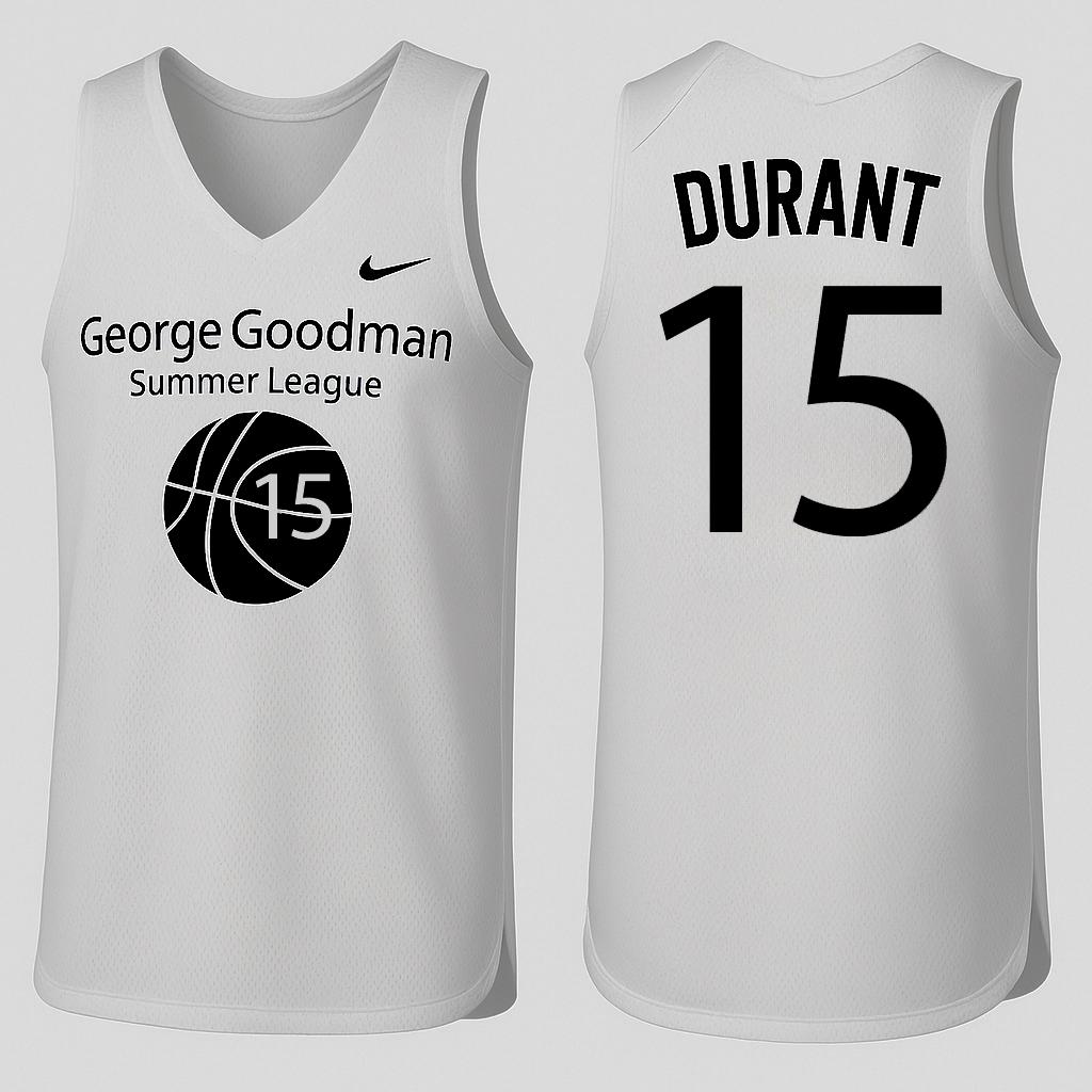 Durant #15 Light Grey Summer League Basketball Jersey
