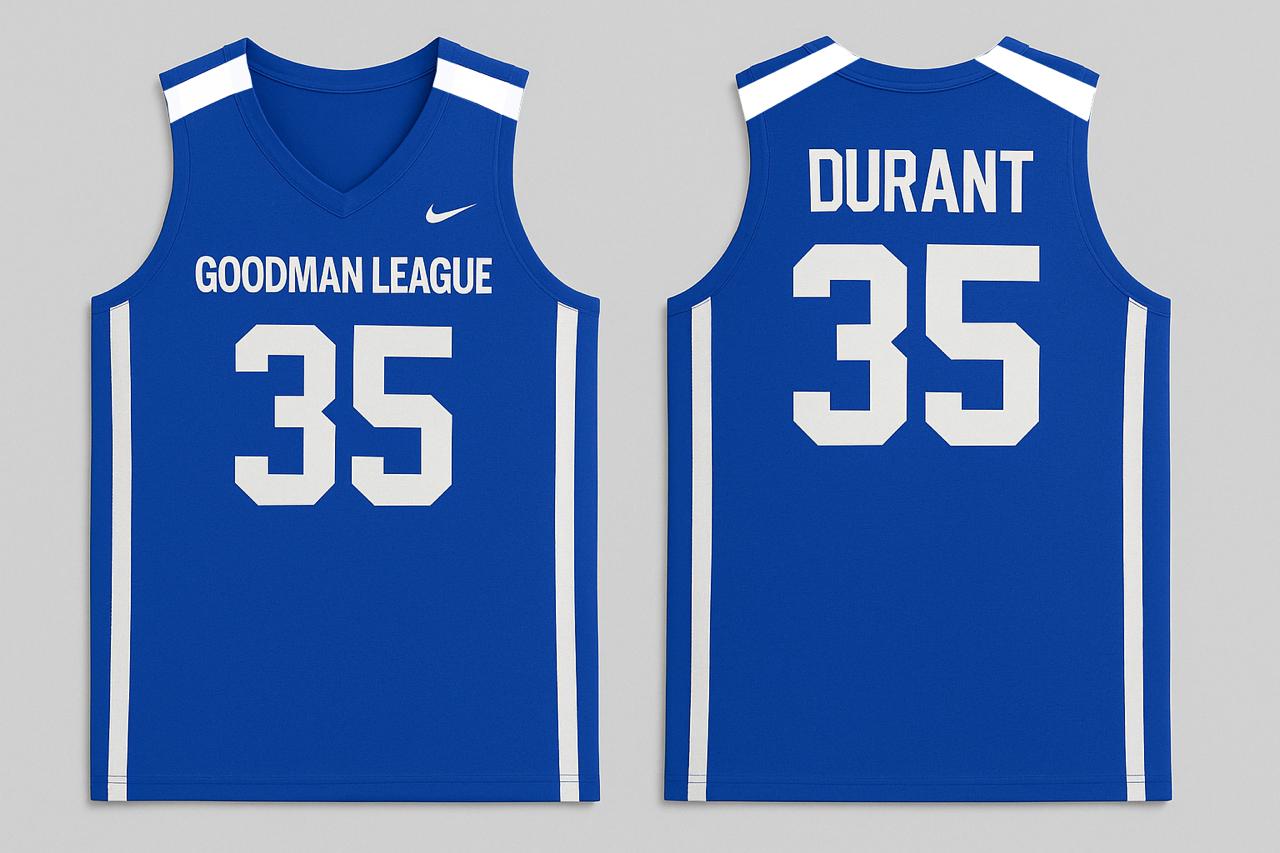 Kevin Durant in Goodman League Game Jersey