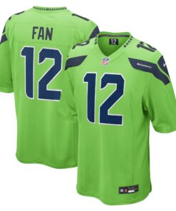 12s Seattle Seahawks   Game Jersey  Neon Green
