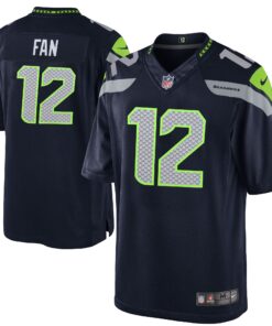 12s Seattle Seahawks  Youth Game Jersey  Navy