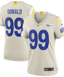 Aaron Donald Los Angeles Rams  Women_s Player Game Jersey  Bone