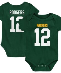 Aaron Rodgers Green Bay Packers Newborn amp Infant Team Player Bodysuit  Green