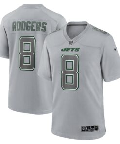 Aaron Rodgers New York Jets  Atmosphere Fashion Game Jersey  Heather Gray