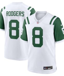 Aaron Rodgers New York Jets  Classic Alternate Game Jersey  White 1