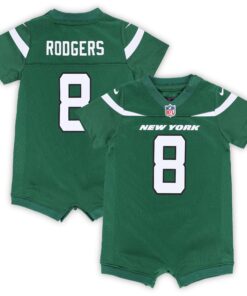 Aaron Rodgers New York Jets  Newborn amp Infant Game Romper Jersey  Green