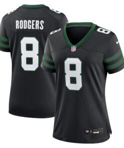 Aaron Rodgers New York Jets  Women_s Alternate Game Jersey  Legacy Black