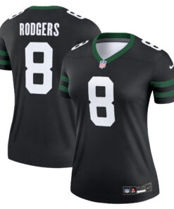 Aaron Rodgers New York Jets  Women_s Alternate Legend Jersey  Legacy Black
