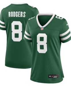 Aaron Rodgers New York Jets  Women_s Game Jersey  Legacy Green