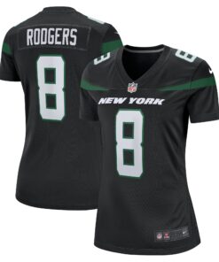 Aaron Rodgers New York Jets  Women_s Player Jersey  Black
