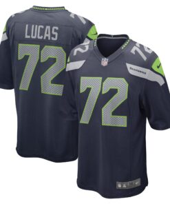 Abraham Lucas Seattle Seahawks  Game Player Jersey  College Navy