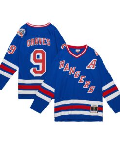 Adam Graves New York Rangers Mitchell amp Ness  199394 Blue Line Player Jersey  Royal