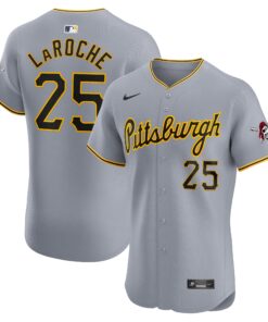 Adam LaRoche Pittsburgh PiratesRoad Elite Player Jersey  Gray