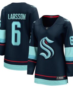 Adam Larsson Seattle Kraken Fanatics Women_s Home Breakaway Player Jersey  Deep Sea Blue