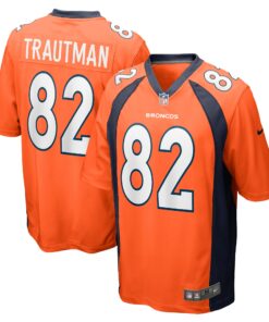 Adam Trautman Denver Broncos  Team Game Jersey  Orange