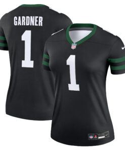 Ahmad Sauce Gardner New York Jets  Women_s Legend Jersey  Black 1
