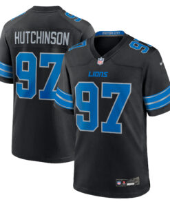 Aidan Hutchinson Detroit Lions  2nd Alternate Game Jersey  Black