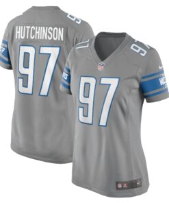 Aidan Hutchinson Detroit Lions  Women_s Game Jersey  Silver