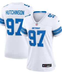 Aidan Hutchinson Detroit Lions  Women_s Game Jersey  White