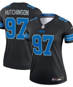 Aidan Hutchinson Detroit Lions  Women_s Legend Jersey  Black