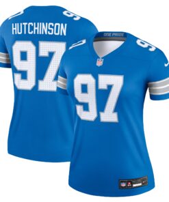 Aidan Hutchinson Detroit Lions  Women_s Legend Jersey  Blue