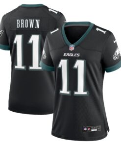 A.J. Brown Philadelphia Eagles  Women_s Alternate Game Jersey  Black