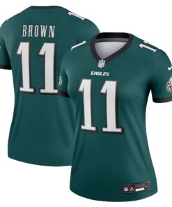 A.J. Brown Philadelphia Eagles  Women_s Legend Jersey  Midnight Green