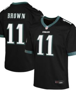 A.J. Brown Philadelphia Eagles  Youth Game Jersey  Black
