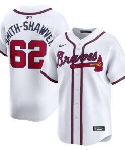 AJ SmithShawver Atlanta BravesHome Limited Player Jerseynbspâ€“ White