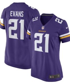 Akayleb Evans Minnesota Vikings  Women_s Game Player Jersey  Purple