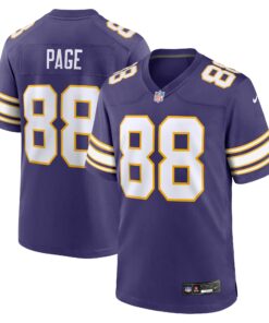 Alan Page Minnesota Vikings  Classic Retired Player Jersey  Purple