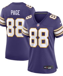 Alan Page Minnesota Vikings  Women_s Classic Retired Player Jersey  Purple