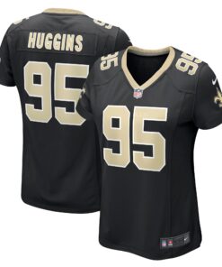 Albert Huggins New Orleans Saints  Women_s Player Game Jersey  Black