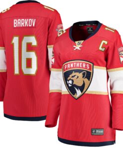 Aleksander Barkov Florida Panthers Fanatics Women_s Captain Patch Home Breakaway Player Jersey  Red
