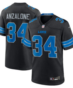 Alex Anzalone Detroit Lions  2nd Alternate Game Jersey  Black