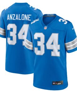 Alex Anzalone Detroit Lions  Game Jersey  Blue