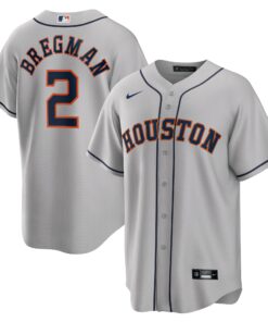 Alex Bregman Houston AstrosRoad Replica Player Name Jersey  Gray
