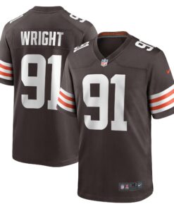 Alex Wright Cleveland Browns  Team Game Jersey   Brown 1