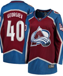 Alexandar Georgiev Colorado Avalanche Fanatics Women_s Home Breakaway Player Jersey  Burgundy