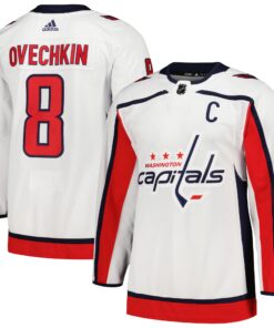 Alexander Ovechkin Washington Capitals Away Captain Primegreen Authentic Player Jersey  White