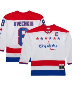 Alexander Ovechkin Washington Capitals Mitchell amp Ness  201213 Alternate Captain Blue Line Player Jersey  White