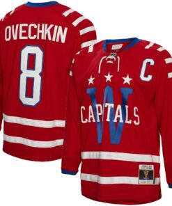 Alexander Ovechkin Washington Capitals Mitchell amp Ness Captain Patch 2015 Winter Classic Blue Line Player Jersey  Red
