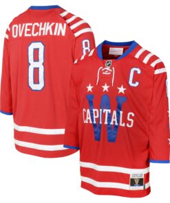 Alexander Ovechkin Washington Capitals Mitchell amp Ness Youth 2015 Blue Line Player Jersey  Red