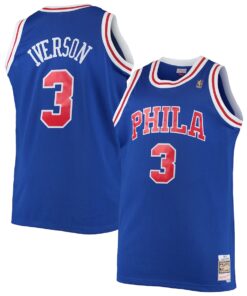 Allen Iverson Philadelphia 76ers Mitchell &amp Ness 199697 Big &amp Tall Hardwood Classics Swingman Jersey - Royal