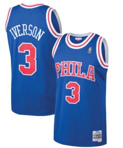 Allen Iverson Philadelphia 76ers Mitchell &amp Ness 199697 Hardwood Classics Swingman Jersey - Royal