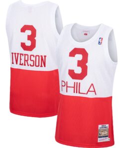 Allen Iverson Philadelphia 76ers Mitchell &amp Ness 200304 Hardwood Classics Authentic Jersey - White